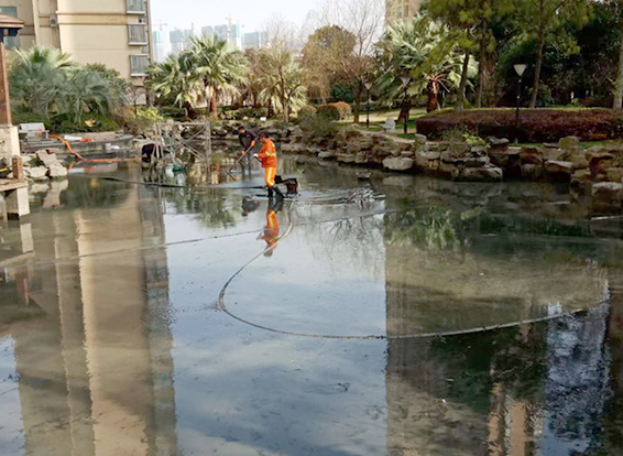 永城景观池淤泥清理